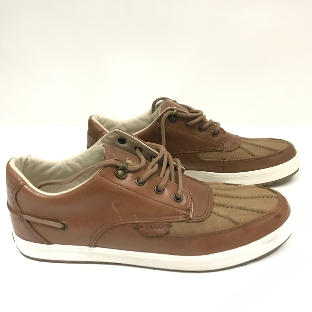 Polo | canvas leather "Ramiro" lace up sneakers